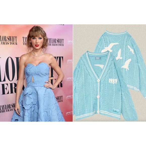 Taylor Swift Preppy Oversized Taylor's Version 1989 Cardigan Sweater Size XS/S - Picture 7 of 17